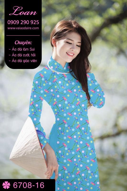 Vải áo dài hoa nhí