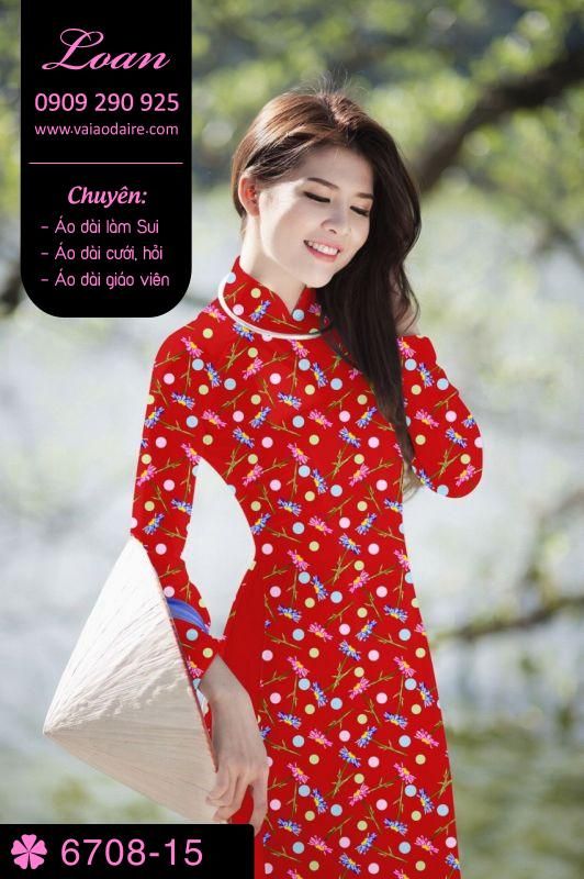 Vải áo dài hoa nhí