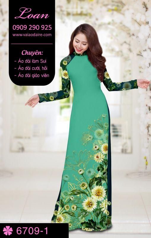 Vải áo dài hoa Cúc Vải áo dài hoa Cúc