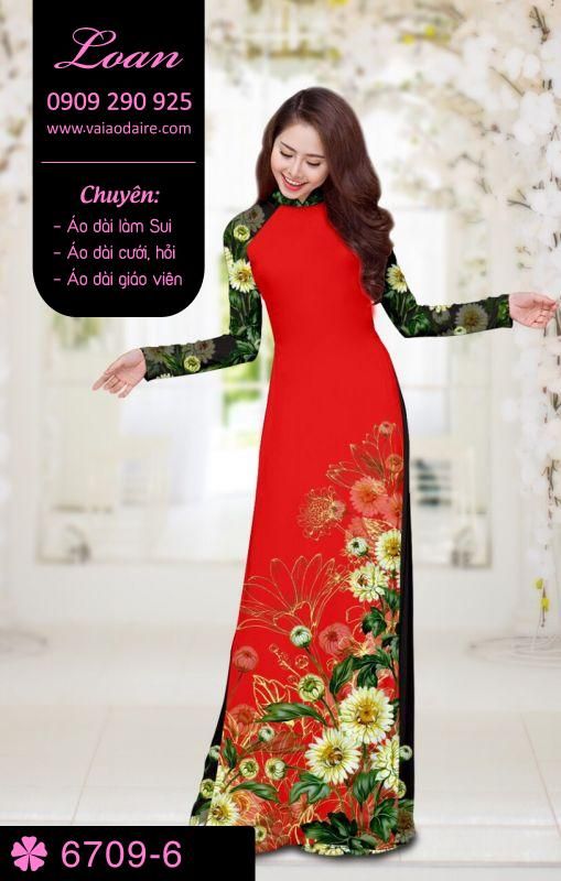 Vải áo dài hoa Cúc Vải áo dài hoa Cúc
