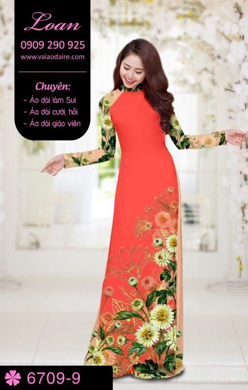 Vải áo dài hoa Cúc Vải áo dài hoa Cúc