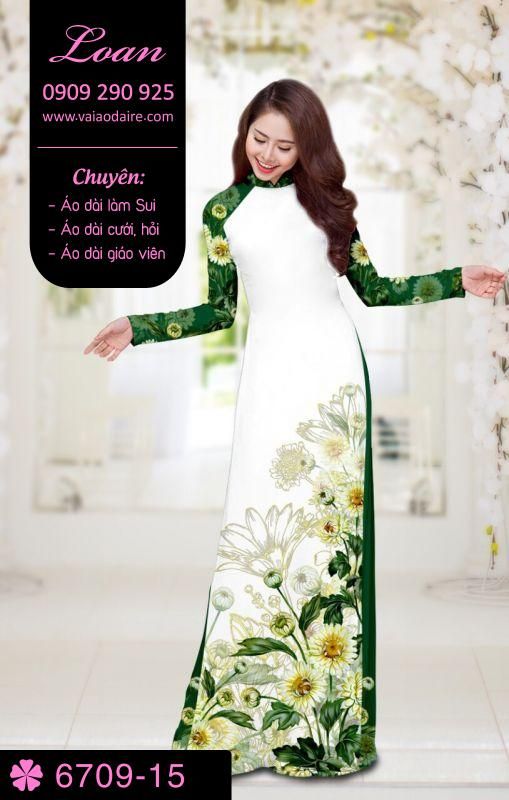 Vải áo dài hoa Cúc Vải áo dài hoa Cúc