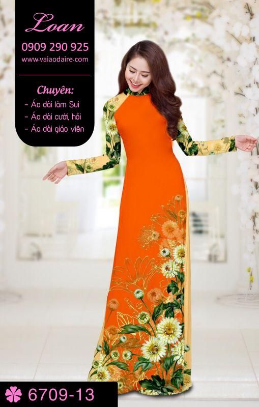 Vải áo dài hoa Cúc Vải áo dài hoa Cúc