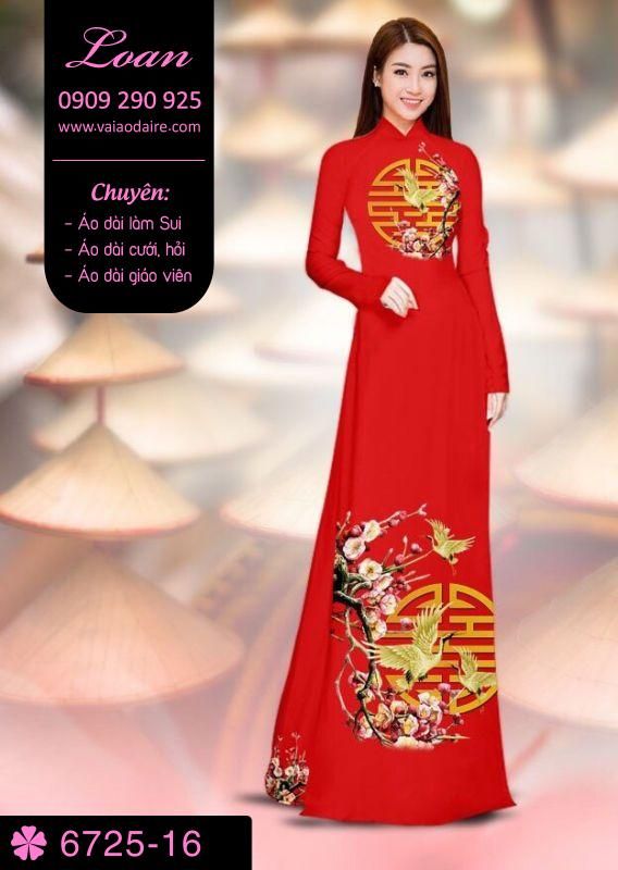 Vải áo dài cành Đào