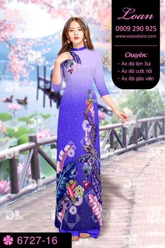 Vải áo dài phong cảnh Tết