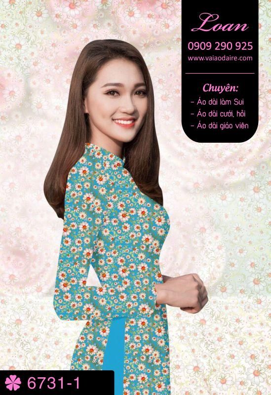 Vải áo dài hoa nhí