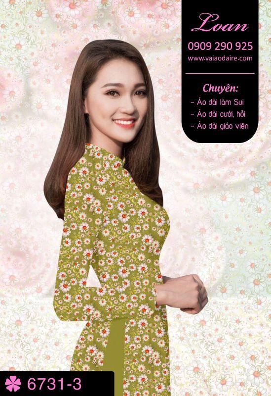 Vải áo dài hoa nhí