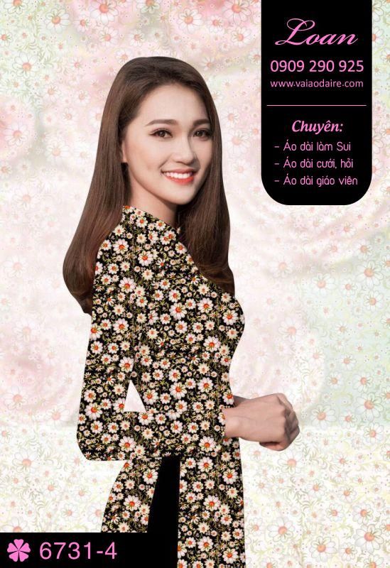 Vải áo dài hoa nhí