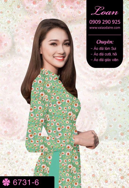 Vải áo dài hoa nhí
