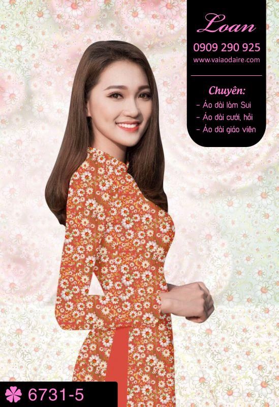 Vải áo dài hoa nhí