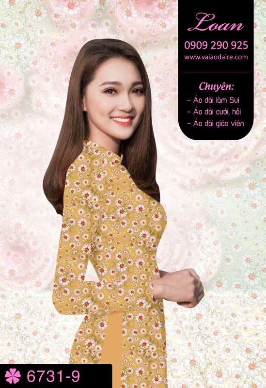 Vải áo dài hoa nhí