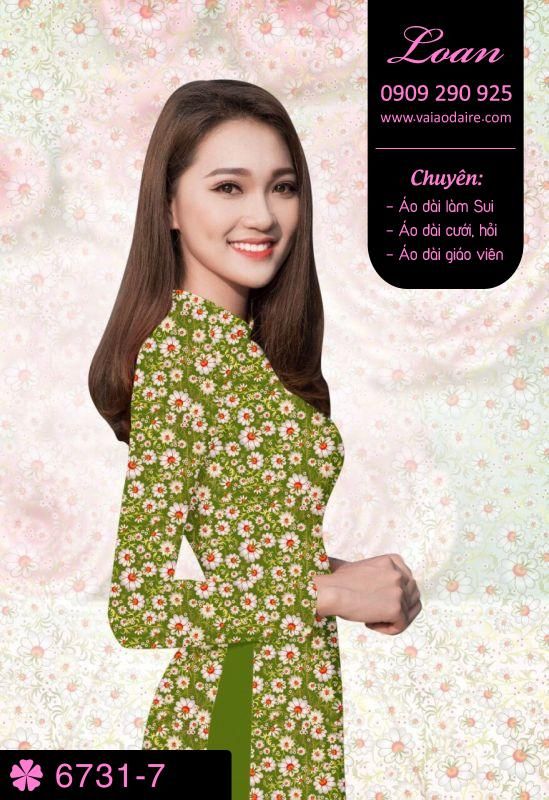 Vải áo dài hoa nhí