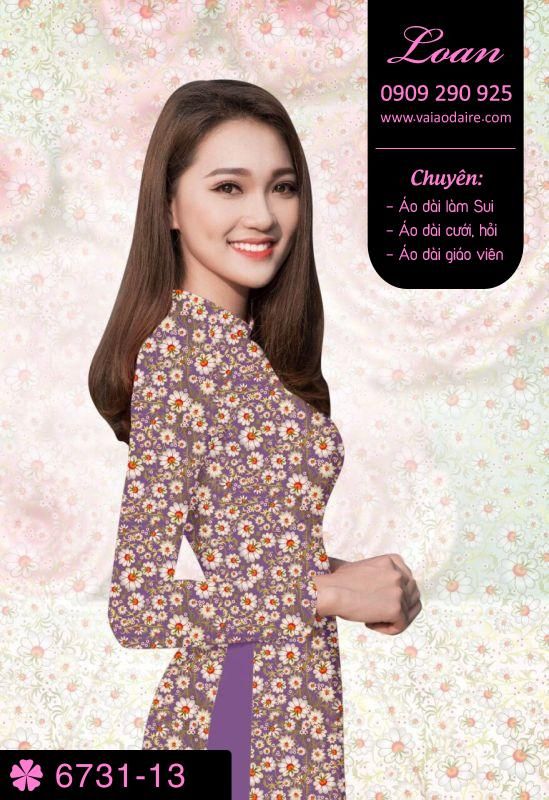Vải áo dài hoa nhí