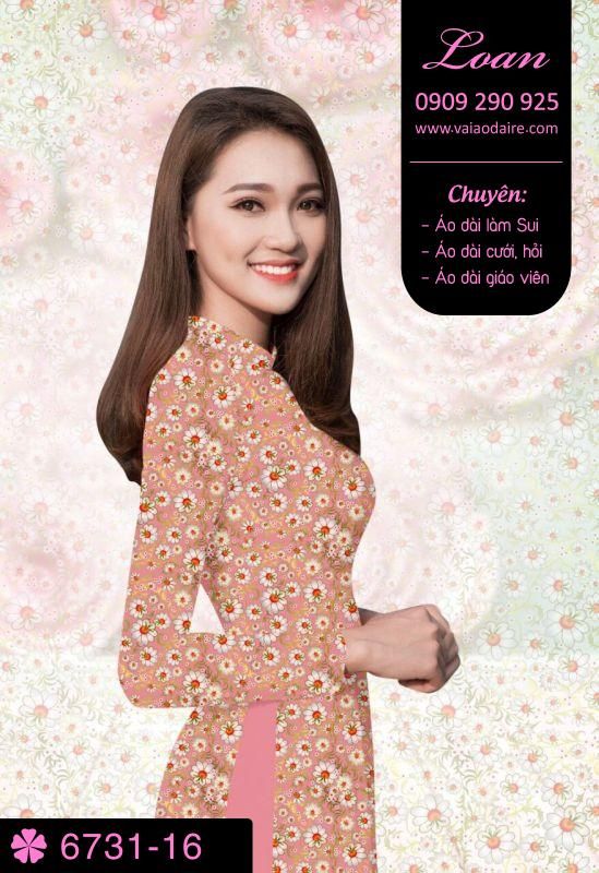 Vải áo dài hoa nhí