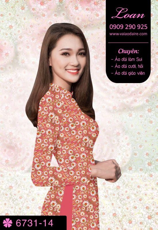 Vải áo dài hoa nhí