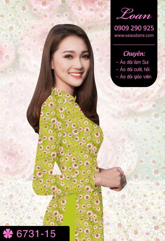 Vải áo dài hoa nhí