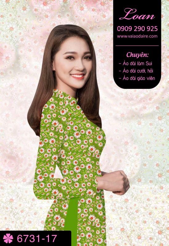 Vải áo dài hoa nhí