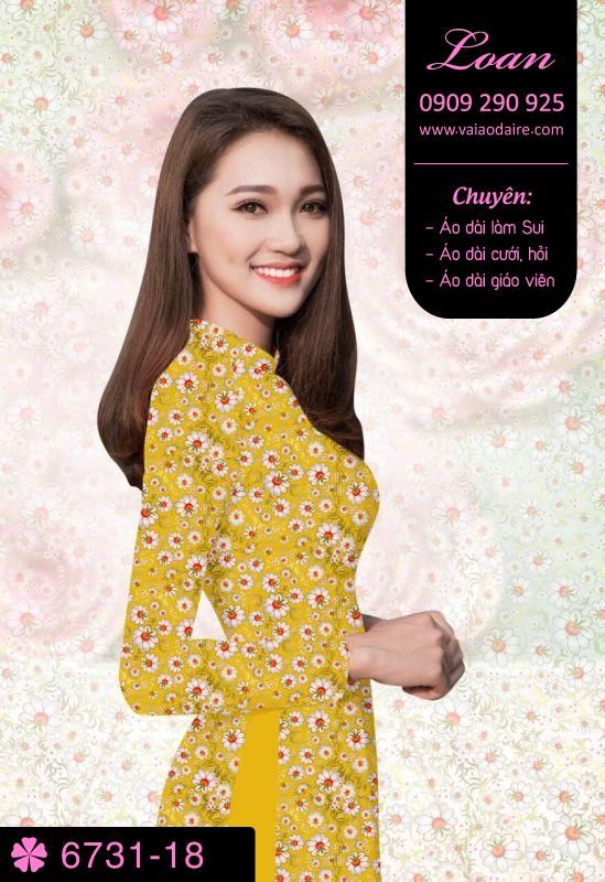 Vải áo dài hoa nhí