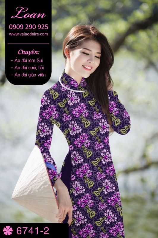 Vải áo dài hoa nhí Vải áo dài hoa nhí