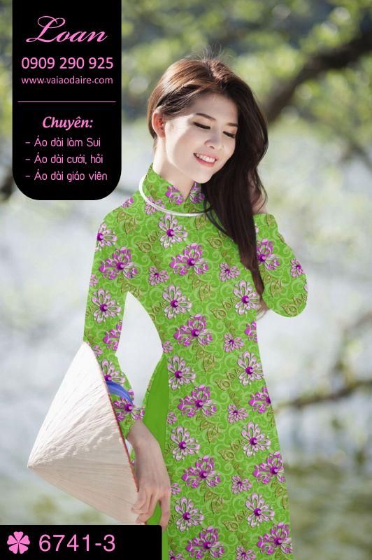 Vải áo dài hoa nhí Vải áo dài hoa nhí