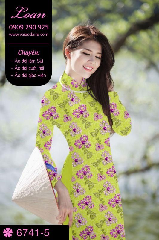 Vải áo dài hoa nhí Vải áo dài hoa nhí