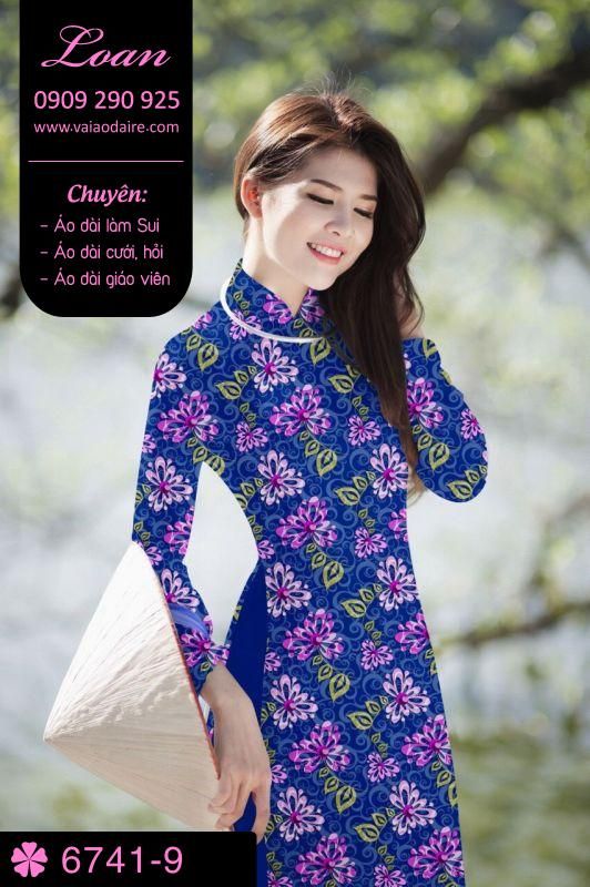 Vải áo dài hoa nhí Vải áo dài hoa nhí