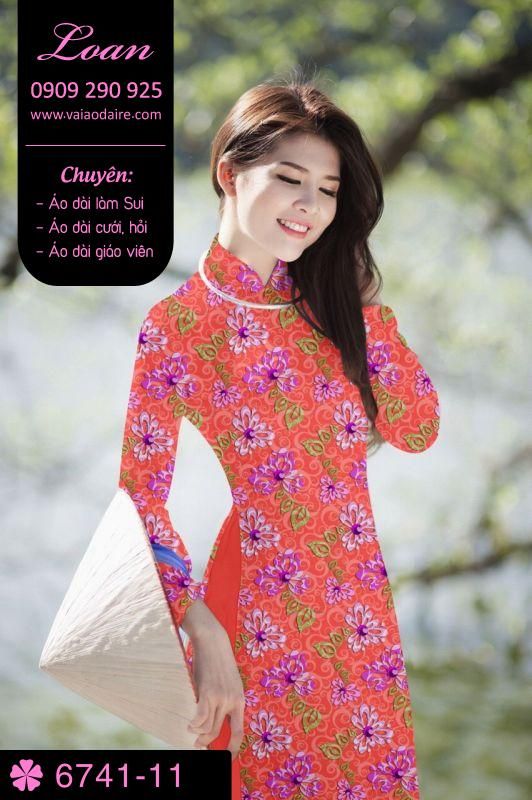 Vải áo dài hoa nhí Vải áo dài hoa nhí