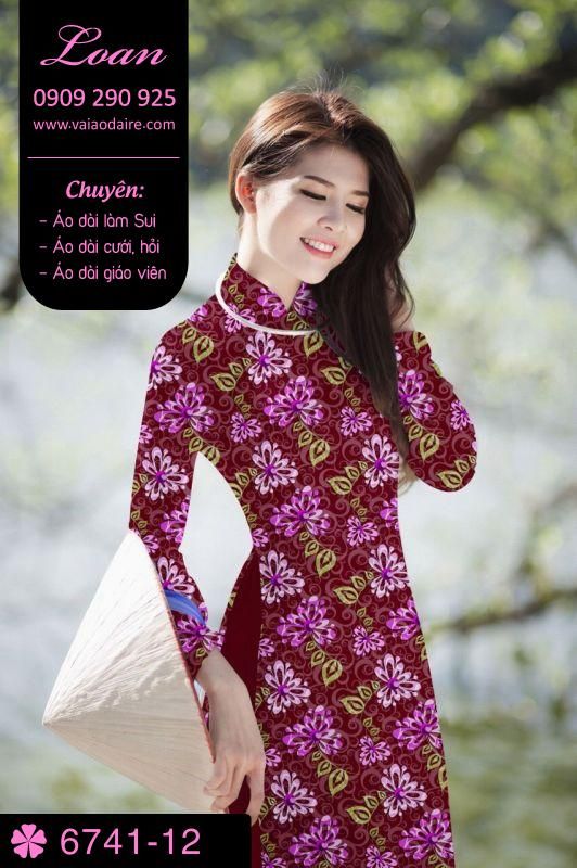 Vải áo dài hoa nhí Vải áo dài hoa nhí