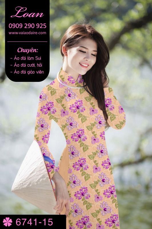 Vải áo dài hoa nhí Vải áo dài hoa nhí
