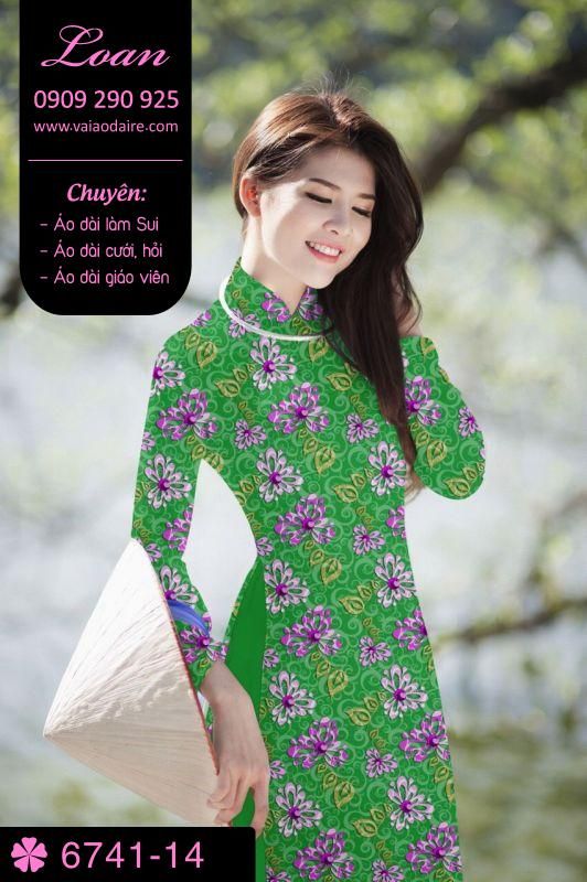 Vải áo dài hoa nhí Vải áo dài hoa nhí