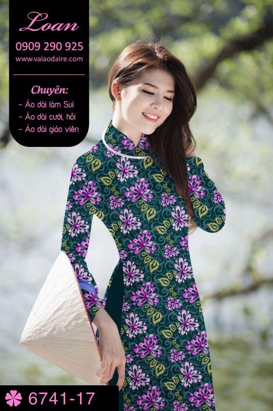 Vải áo dài hoa nhí Vải áo dài hoa nhí
