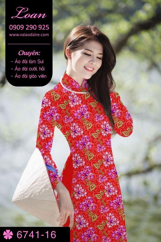 Vải áo dài hoa nhí Vải áo dài hoa nhí