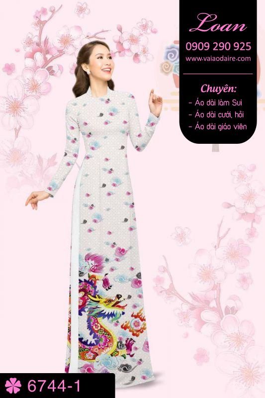 Vải áo dài hình Rồng
