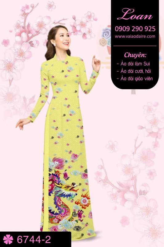 Vải áo dài hình Rồng