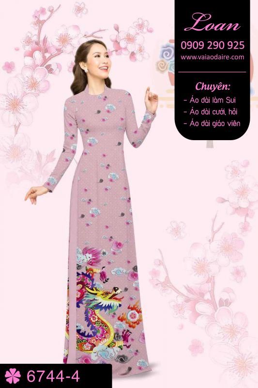 Vải áo dài hình Rồng