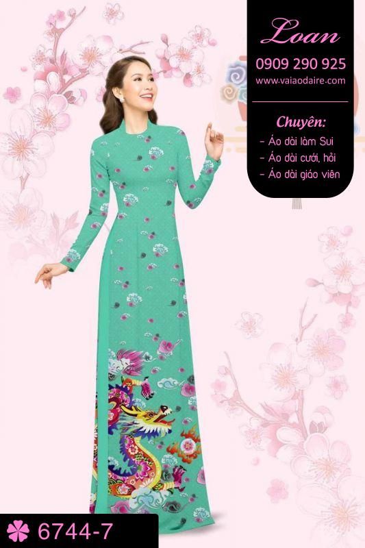 Vải áo dài hình Rồng