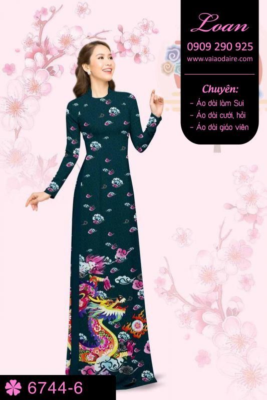 Vải áo dài hình Rồng