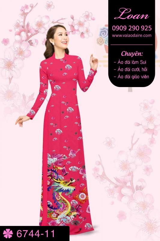 Vải áo dài hình Rồng