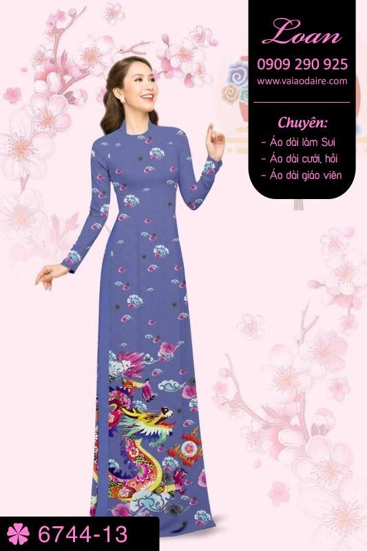 Vải áo dài hình Rồng