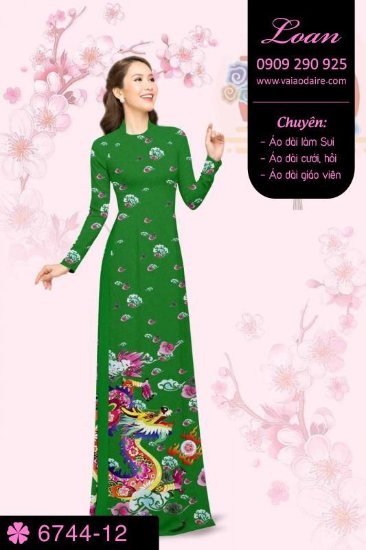 Vải áo dài hình Rồng