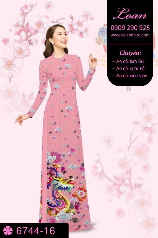 Vải áo dài hình Rồng