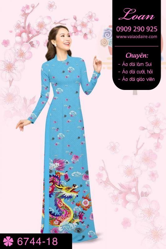 Vải áo dài hình Rồng