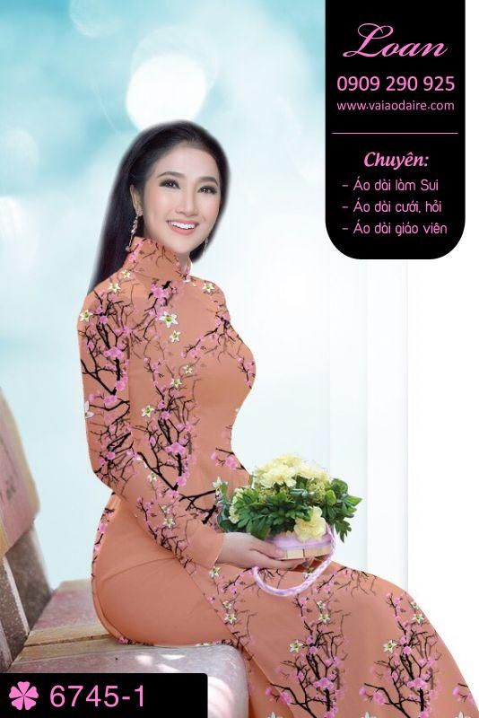 Vải áo dài cành Đào