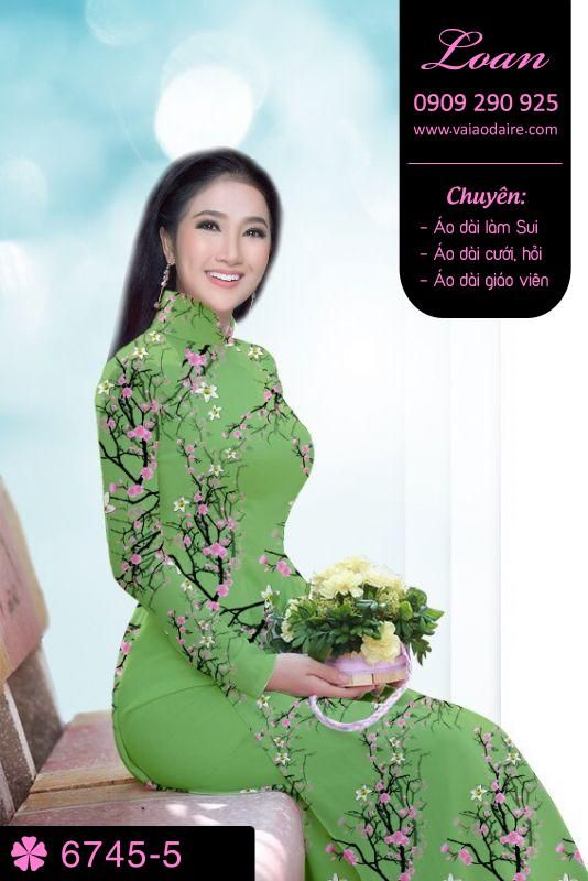 Vải áo dài cành Đào