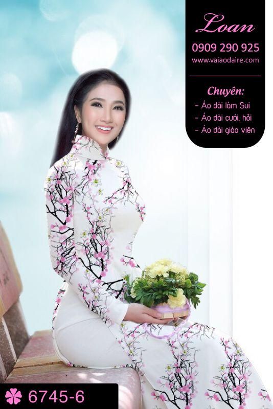 Vải áo dài cành Đào