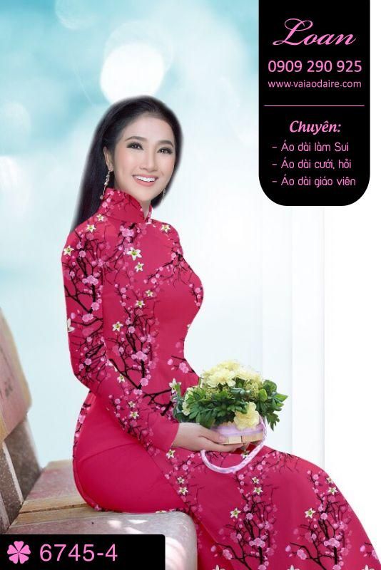 Vải áo dài cành Đào