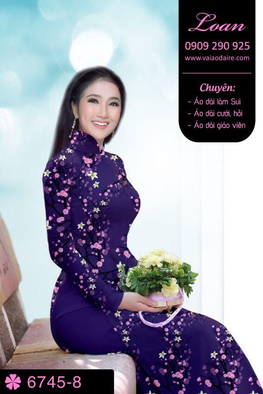 Vải áo dài cành Đào