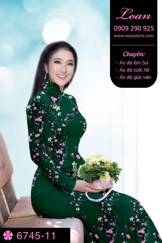 Vải áo dài cành Đào