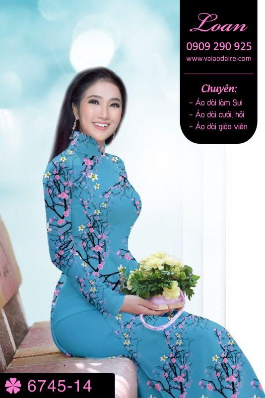 Vải áo dài cành Đào