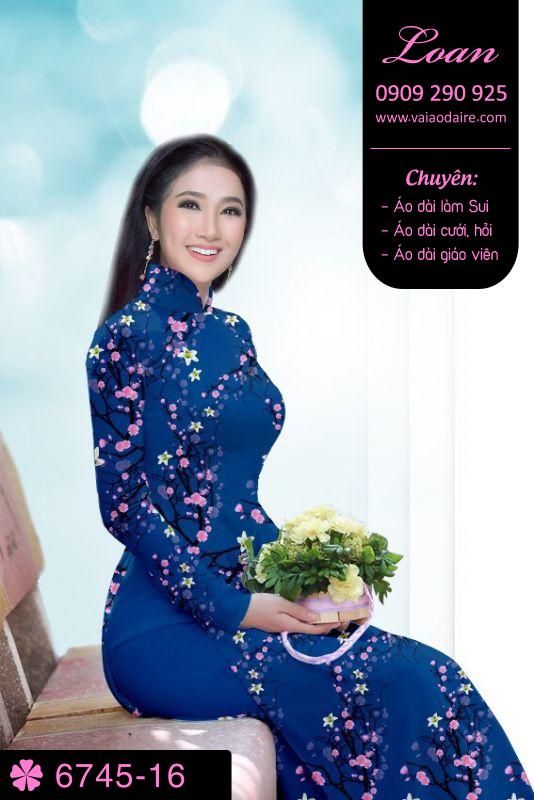 Vải áo dài cành Đào